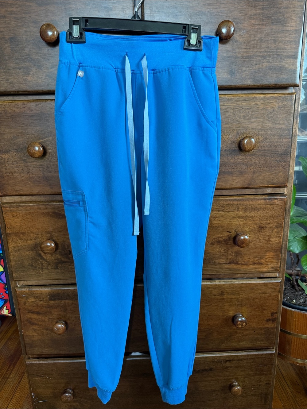 Figs women’s high waisted scrub bottoms lot like new “Ceil blue” - Picture 5 of 6